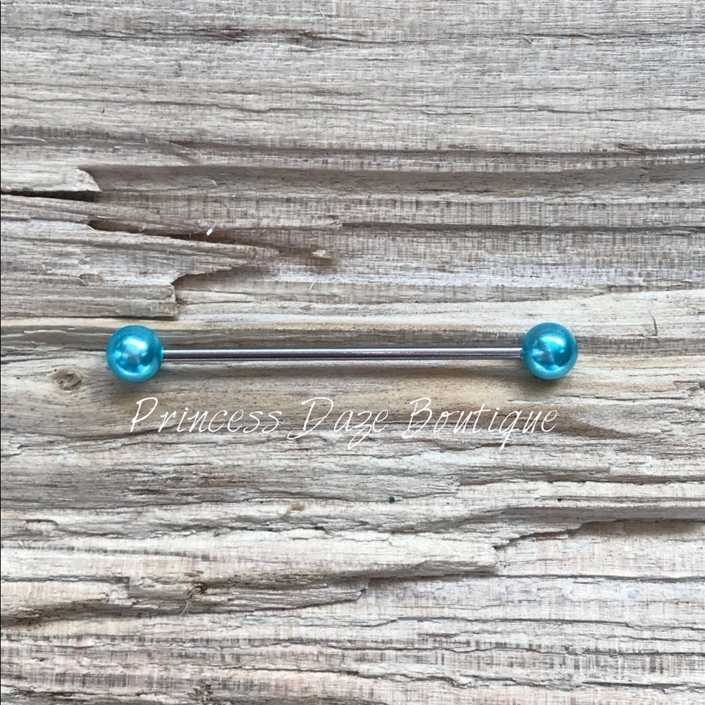 Blue Pearl Industrial‎ Barbell Earring
